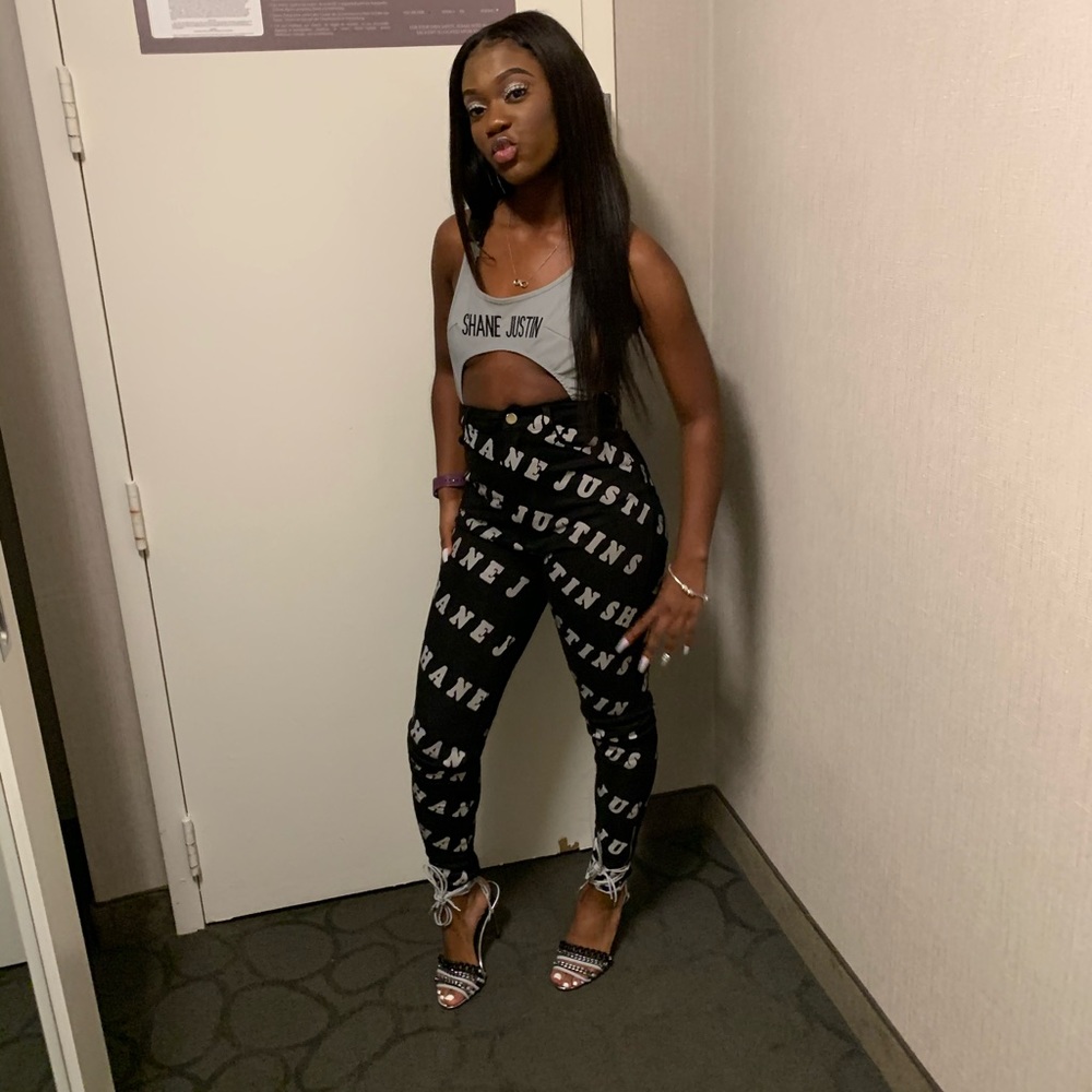 Shane Justin two piece bodysuit and pants set